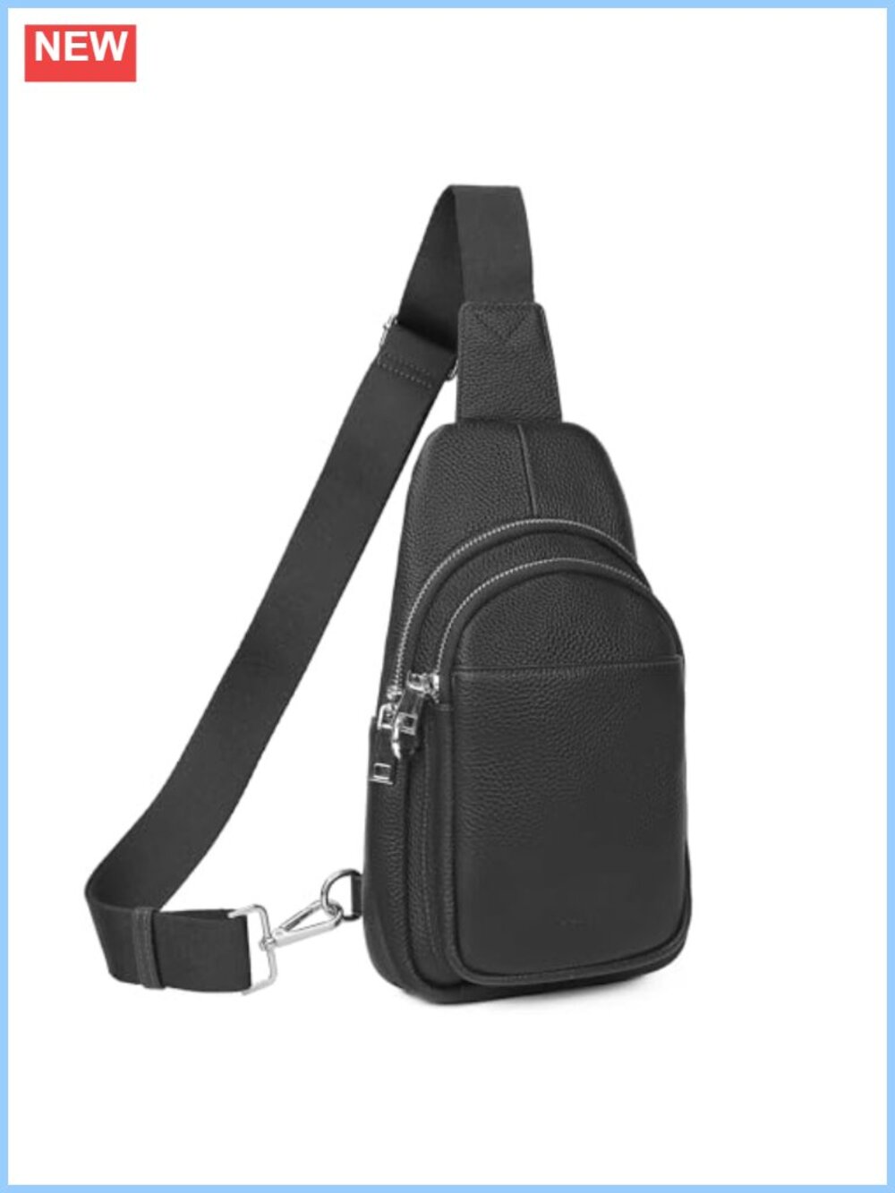Genuine Leather Sling Bag Anti-Theft Crossbody RFID Fanny Pack Travel